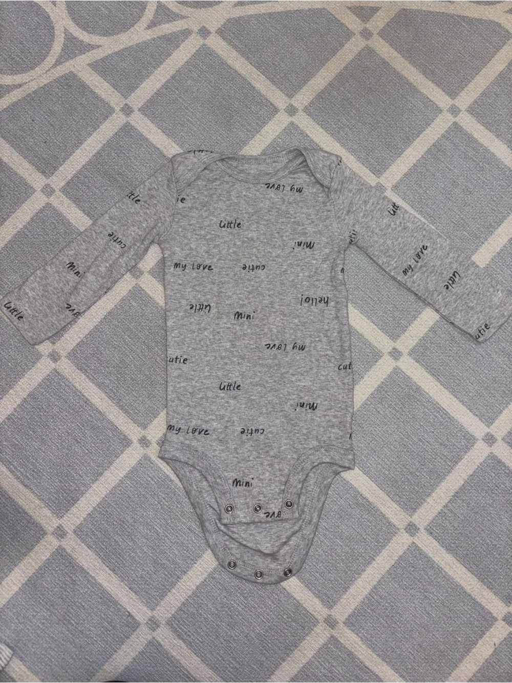 Carter's Baby Long Sleeve Bodysuits Set of 4 - 12M - Gray, Blue, White